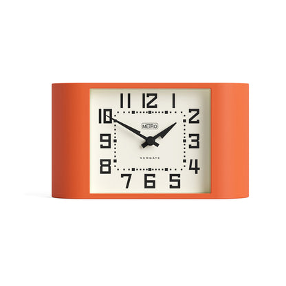 Newgate Mini Metro Mantel Clock-Pumpkin Orange