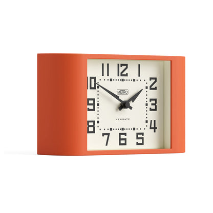 Newgate Mini Metro Mantel Clock-Pumpkin Orange
