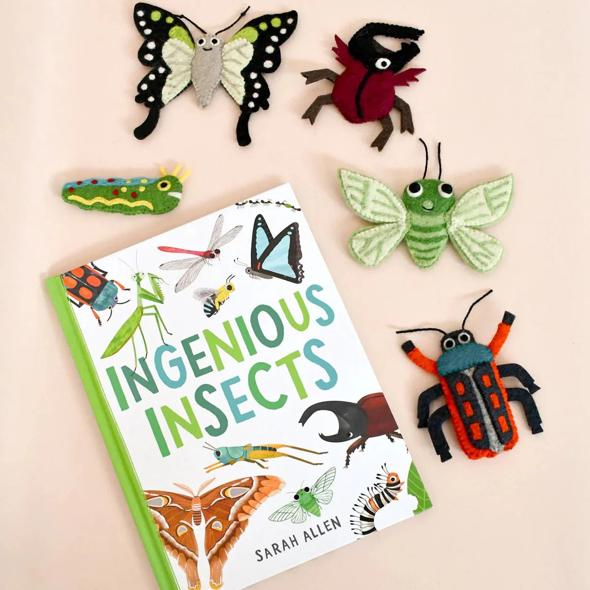 Ingenious Insects Finger Puppets and Book Set by Sarah Allen Pretend and Imaginative Play 3yrs+