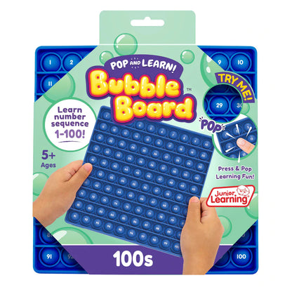 Count to 100 Fidget Board Pop it  Learning Toy Blue Double Sided By Junior Learning Math Games for Kids STEM Toys 5yrs+