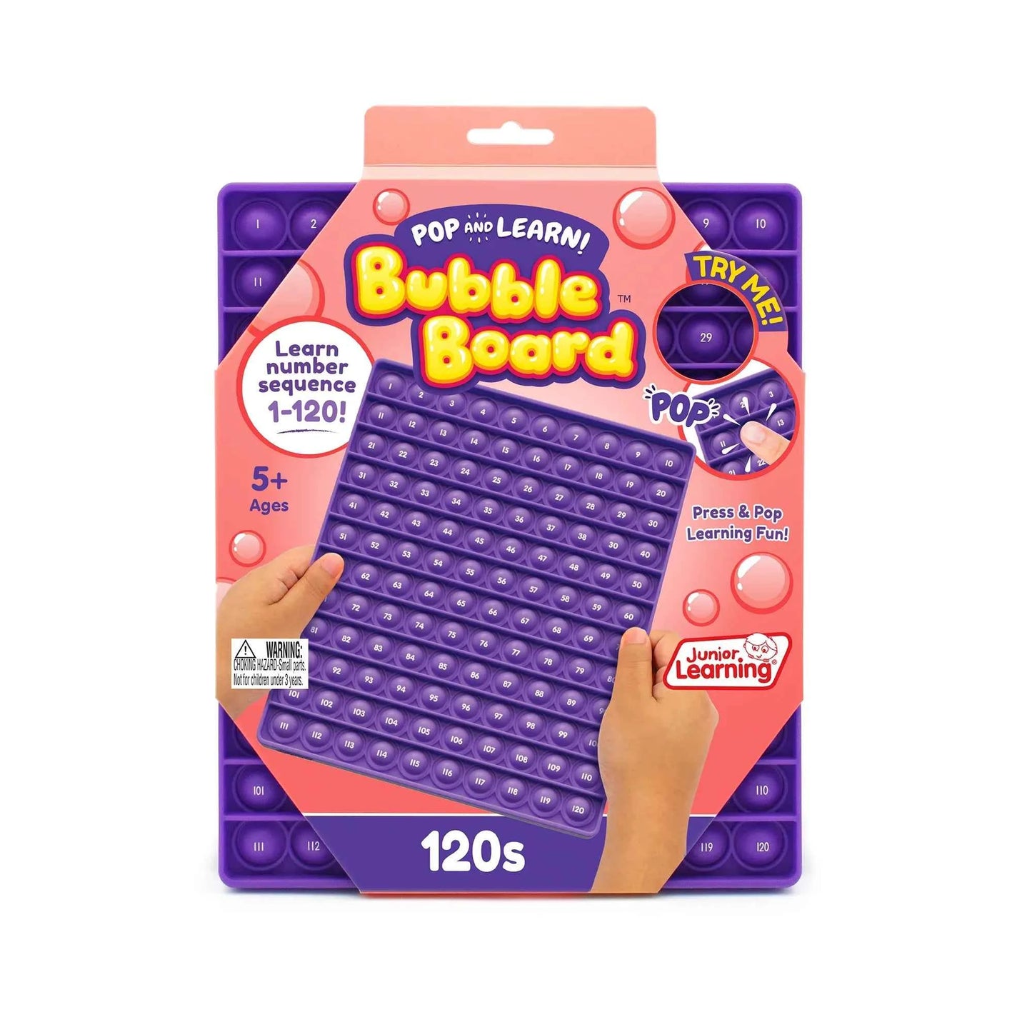 120 Counting Fidget Board Pop it Learning Toy By Junior Learning Early Math STEM Toys Cognitive Best Seller 5yrs+