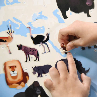 Animals Educational Poster and Stickers by Poppik Stationary Art and craft for kids 5yrs+