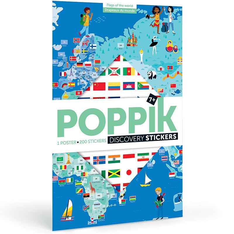 Flags Educational Poster and Stickers by Poppik Art and craft for kids 7yrs+