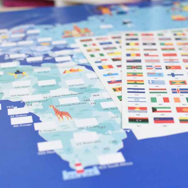 Flags Educational Poster and Stickers by Poppik Art and craft for kids 7yrs+