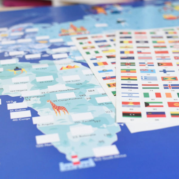 Flags Educational Poster and Stickers by Poppik Art and craft for kids 7yrs+