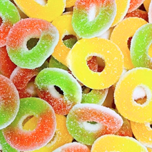 Juicy Jelly Sour Fruit Rings 1kg