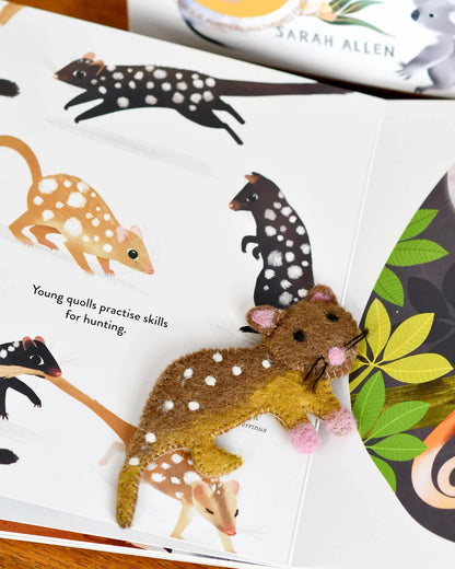 Tara Treasures Felt Jumping Joeys Finger Puppet and Kids Book Set Felt Animals Pretend and Imaginative Play Best Seller 3yrs+
