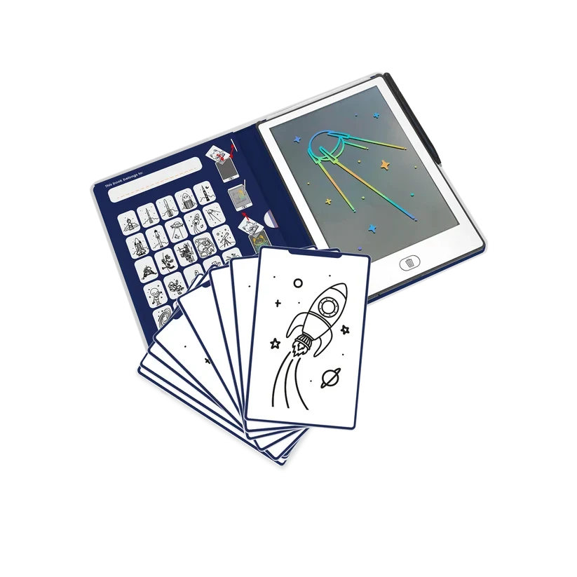 Interactive LCD Tracing Book Tablet 3 Designs KidyDraw-Mini by Kidywolf Travel Toys 4yrs+
