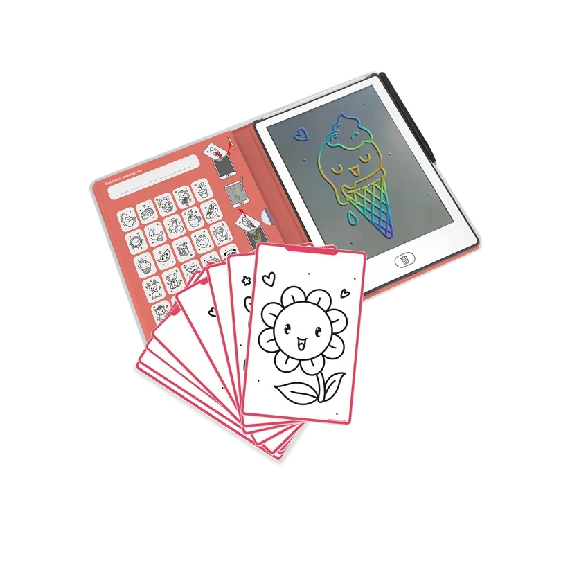 Interactive LCD Tracing Book Tablet 3 Designs KidyDraw-Mini by Kidywolf Travel Toys 4yrs+