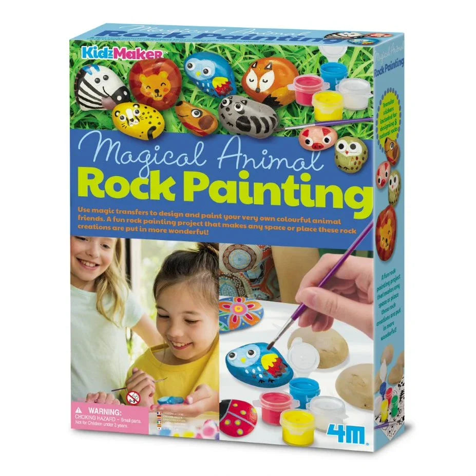 Kidzmaker Magical Animal Rock Painting Art and Craft for kids Gifting idea for 5yrs+