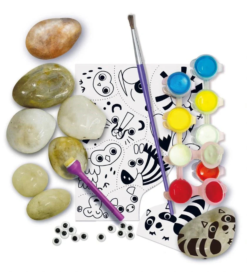 Kidzmaker Magical Animal Rock Painting Art and Craft for kids Gifting idea for 5yrs+