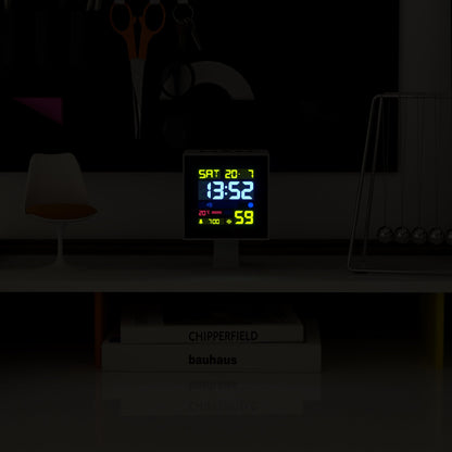 Monolith Lcd Alarm Clock White