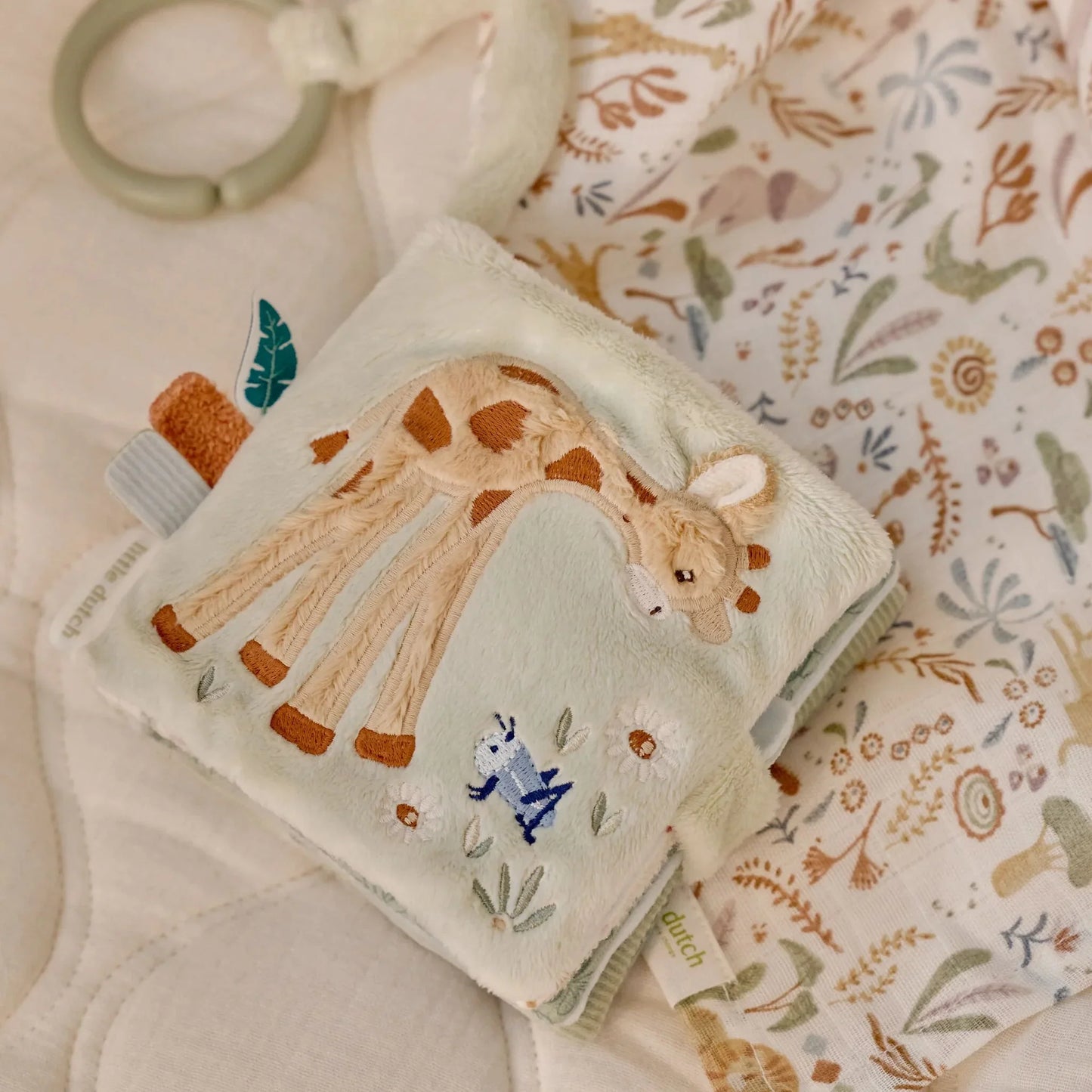 Little Dutch Safari Friends Soft Activity Stroller Booklet Fabric Interactive Baby Book 0m+