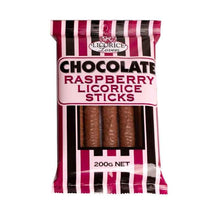 Licorice Lovers Chocolate Raspberry Licorice Sticks 200g