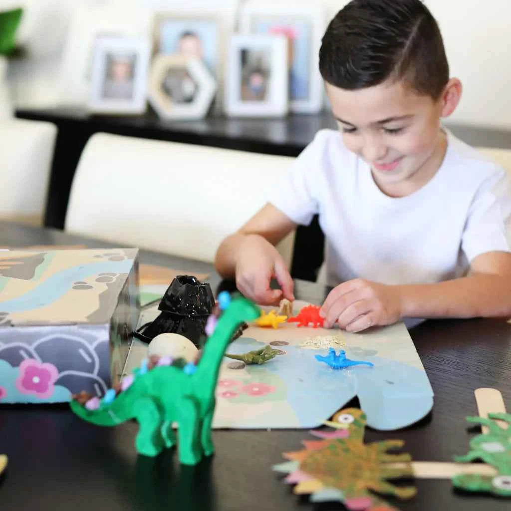 My Creative Box Dinosaur LARGE Craft Activity Box with Volcano Art and Craft for kids Dinosaur and Dragon Theme 4yrs+
