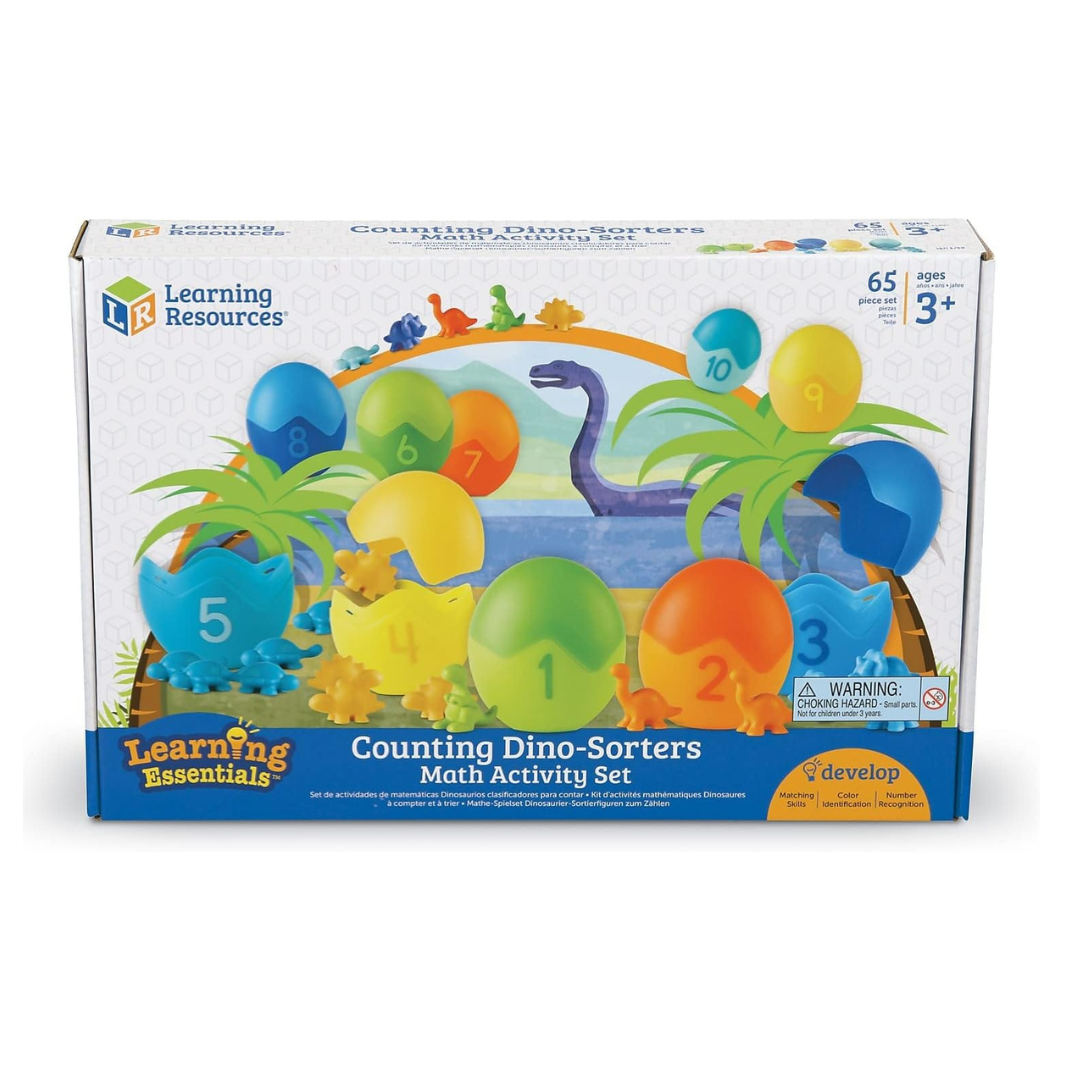 Counting Dino Sorters Maths Activity Set 65pcs by Learning Resources Early Math STEM Toys DISCONTINUED 2yrs+