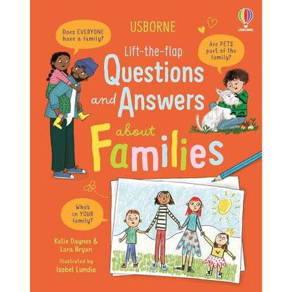 Lift The Flap Questions And Answers About Families (Board Book) by Katie Daynes Kids Activity Book