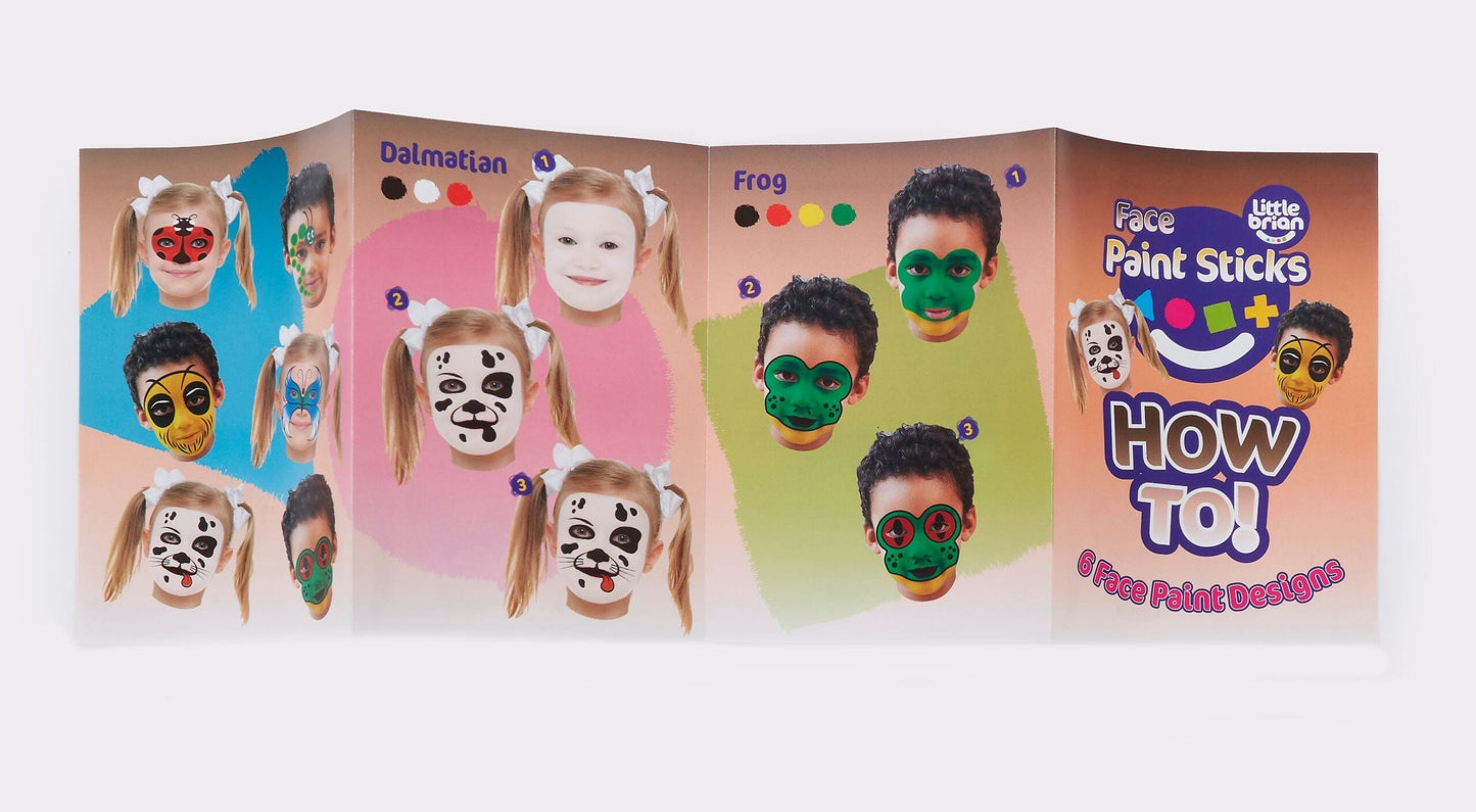 Little Brian Face Paint Sticks 6 Pack Art and craft for kids 3yrs+