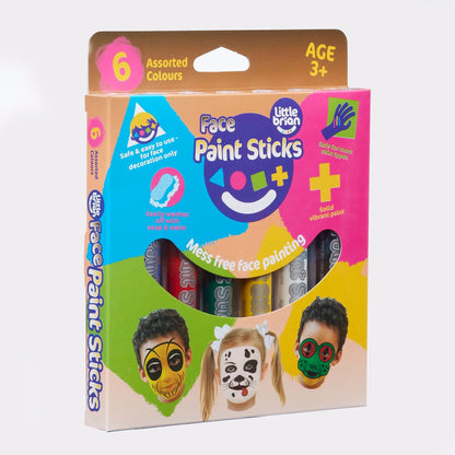 Little Brian Face Paint Sticks 6 Pack Art and craft for kids 3yrs+