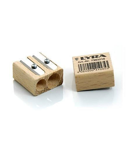 Lyra Twin Hole Wooden Pencil Sharpener Stationary Art and craft for kids 3yrs+