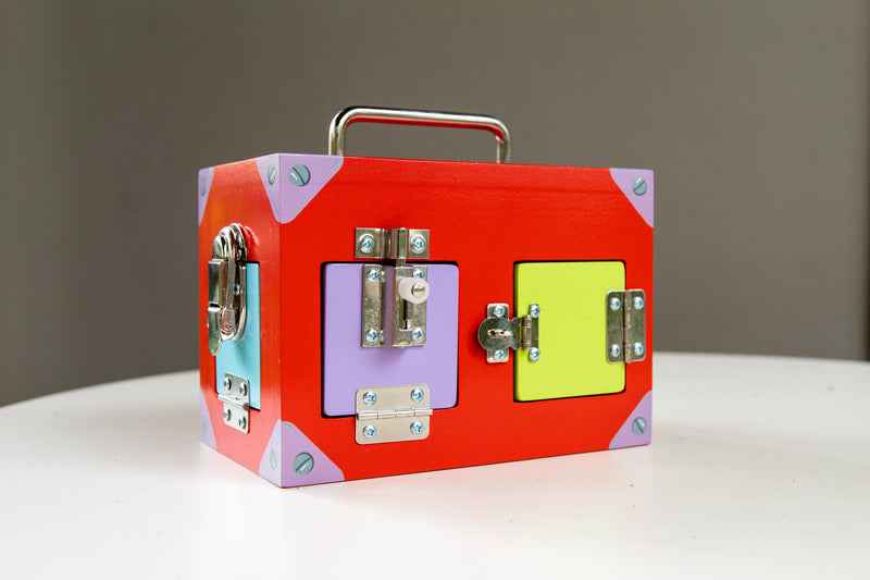 Lock Activity Box by Mamagenius Motor Skills Developmental Toys for Toddlers Clearance 3yrs+