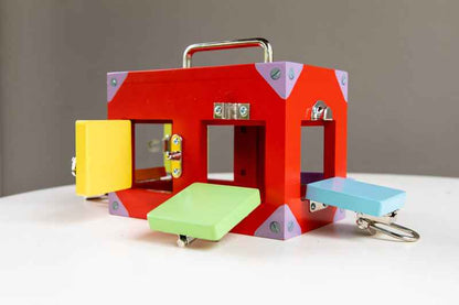 Lock Activity Box by Mamagenius Motor Skills Developmental Toys for Toddlers Clearance 3yrs+