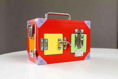 Lock Activity Box by Mamagenius Motor Skills Developmental Toys for Toddlers Clearance 3yrs+