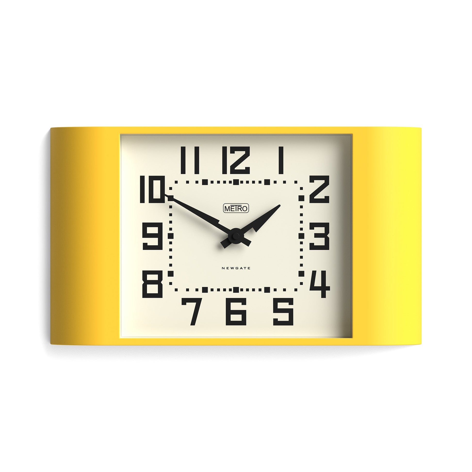 Newgate Metro Wall Clock-Yellow