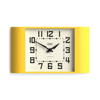 Newgate Metro Wall Clock-Yellow