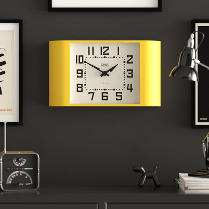 Newgate Metro Wall Clock-Yellow