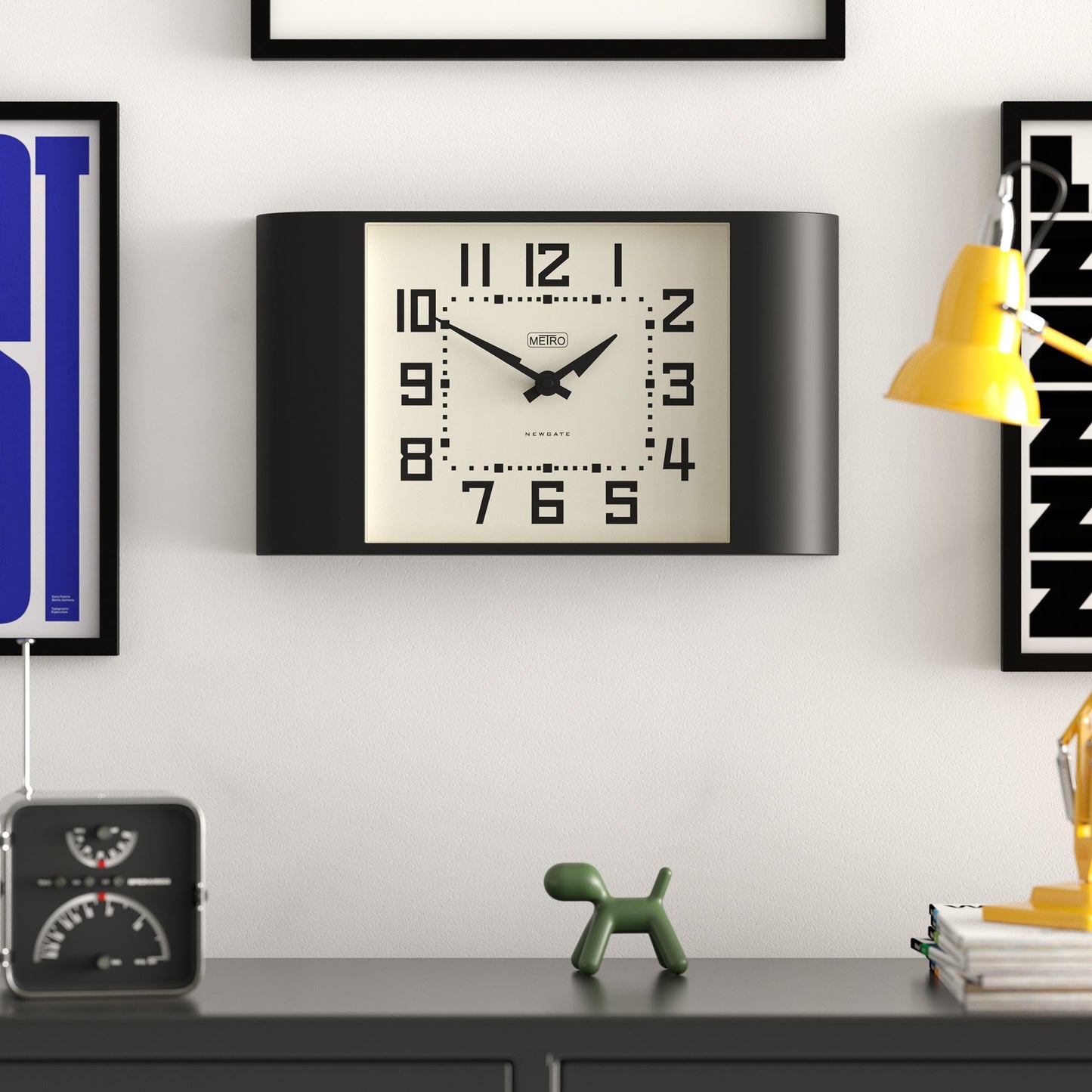 Newgate Metro Wall Clock-Black