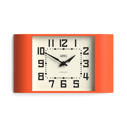 Newgate Metro Wall Clock-Pumpkin Orange