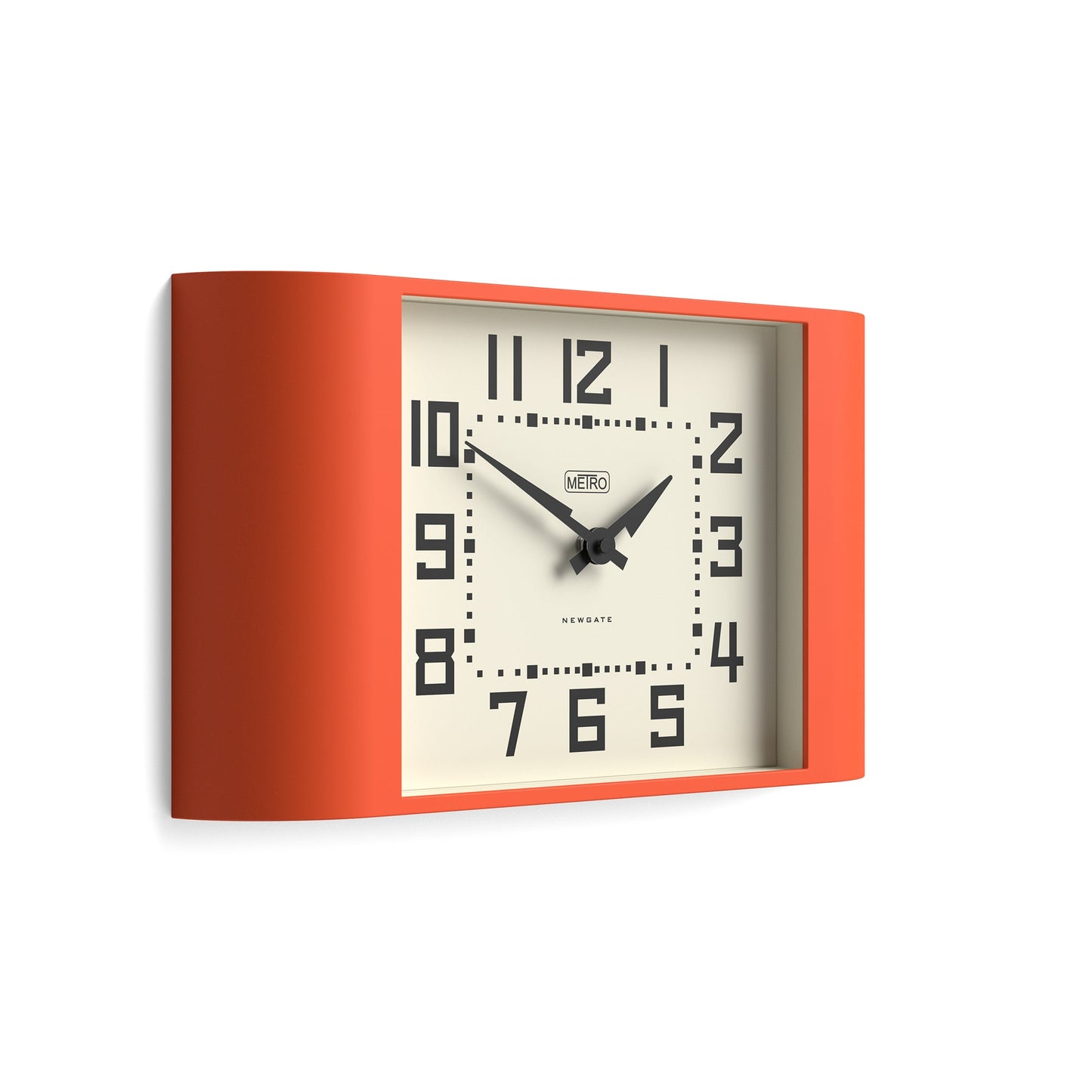 Newgate Metro Wall Clock-Pumpkin Orange