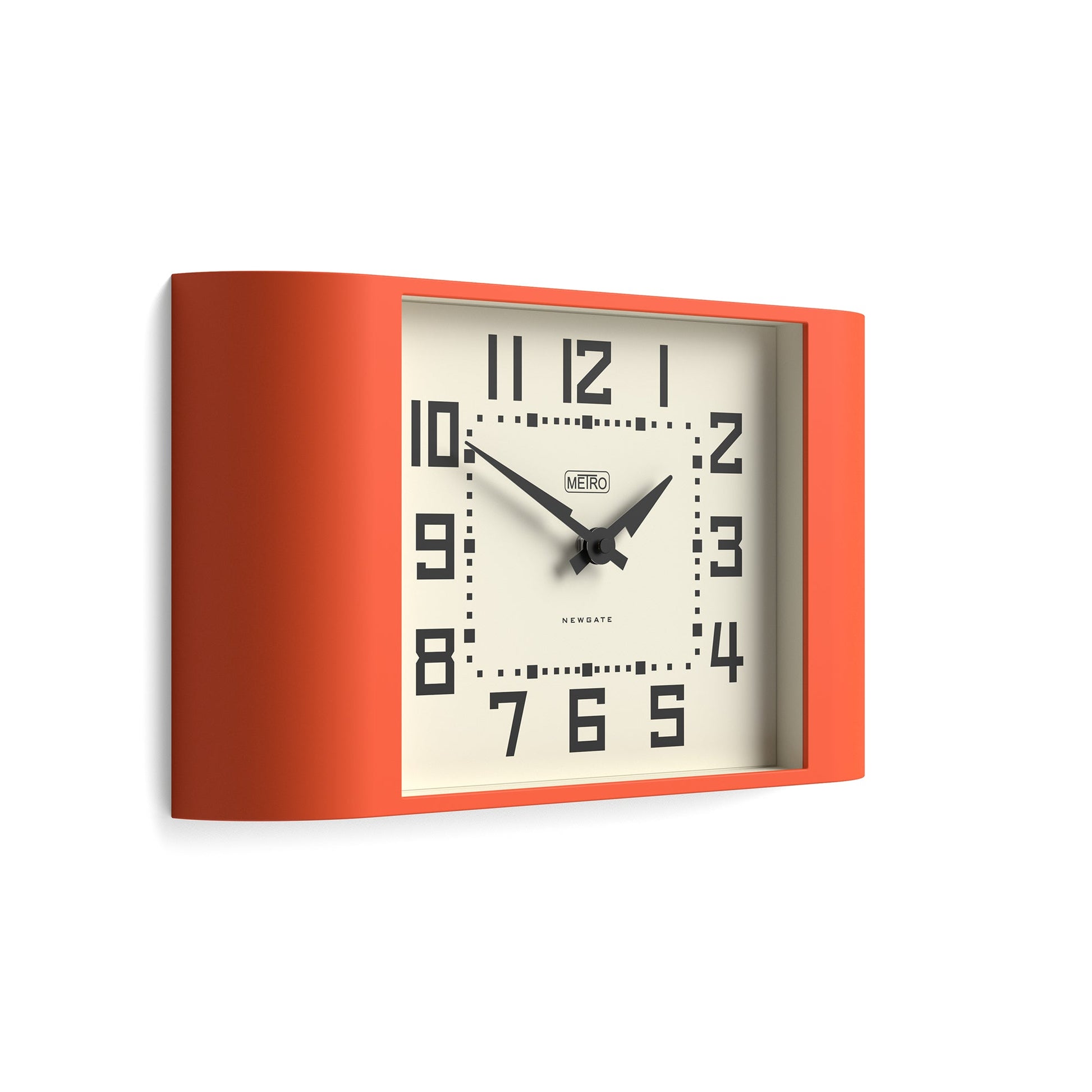 Newgate Metro Wall Clock-Pumpkin Orange