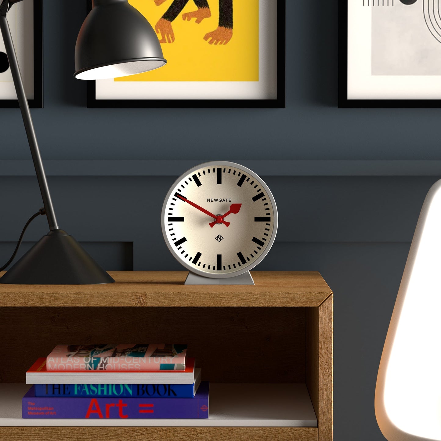 Railway Mantel Clock Posh Grey