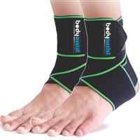 BodyAssist Contoured 4-Way Sports Elastic Ankle Strap x 2 Bundle One Size