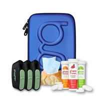 Glucology Blue Plus Case + 3 Tubes of Fast Acting Glucochews + 3 Sharps Bins + 1 x 20 Pack Alcohol Free Wipes Bundle