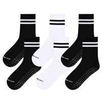 High Heel Jungle Varsity Premium Combed Cotton Full GripPilates/ Yoga Socks Black & White Bundle