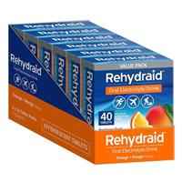 Rehydraid Electrolyte Effervescent Tablets Orange & Mango 6x40 Packs