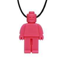 Sensory Safari Sensory Necklace Block Man Fushia Pink