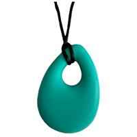 Sensory Safari Sensory Necklace Tear Drop Dark Teal Green
