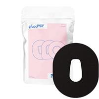 Glucology 25 Pack CGM Patches for Dexcom G6 Black