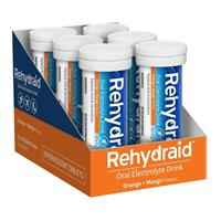 Rehydraid Electrolyte Effervescent Tablets Orange & Mango 10x6 Tubes