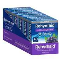 Rehydraid Electrolyte Effervescent Tablets Grape 6x40 Packs