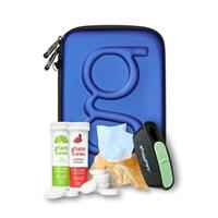 Glucology Blue Classic Case + 2 Tubes of Fast Acting Glucochews + 1 Sharps Bins + 1 x 20 Pack Alcohol Free Wipes Bundle