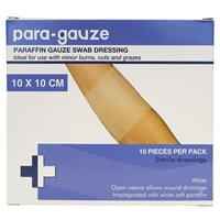Livingstone Paraffin Gauze Swab Dressings Sterile 10 x 10cm 10 Pieces/Box