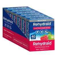 Rehydraid Electrolyte Effervescent Tablets Apple Raspberry 6x40 Packs