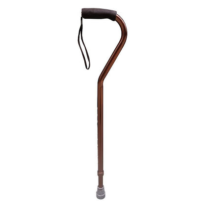 Livingstone Walking Stick Swan Neck Aluminium Adjustable 78-100 cm Bronze