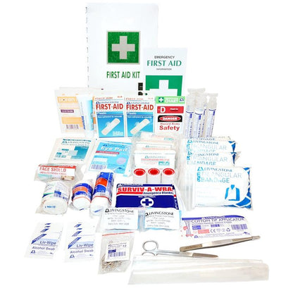 Livingstone First Aid Kit Class B In Wall Mountable Metal Case Bundle