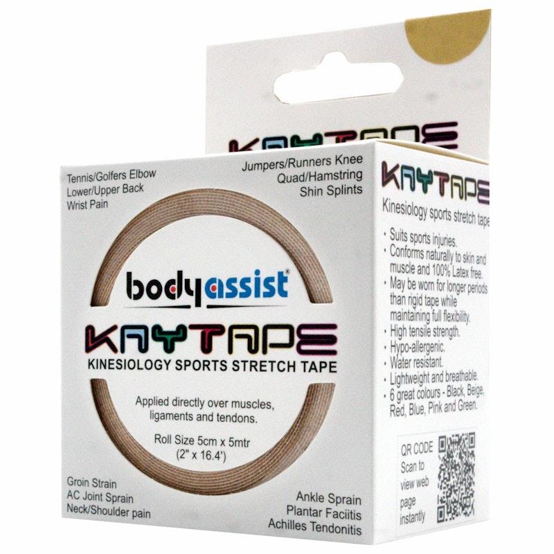 BodyAssist Kaytape Sports-Stretch Tape x 2 Rolls Beige